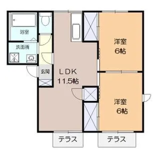 ハイツ北村【1階】の間取り