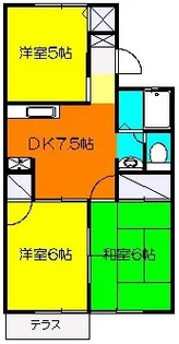 サンハイム韮山【1階】の間取り