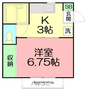 コンフォートさつき【1階】の間取り
