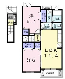 コンフォートテラス【2階】の間取り