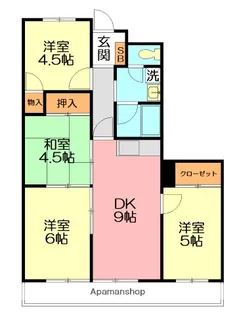 メゾンドール加藤【4階】の間取り