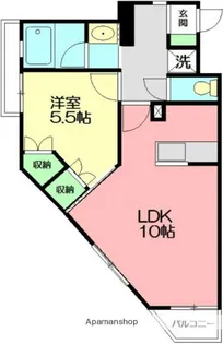 1LDKの間取り画像