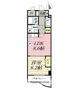 ランドパーク陶山【2階】の間取り
