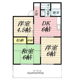 パレス東原【1階】の間取り