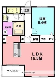 ウエストガーデン【4階】の間取り
