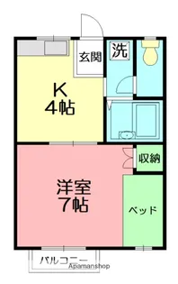コーポウィングス【2階】の間取り