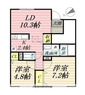 ティアレ【1階】の間取り