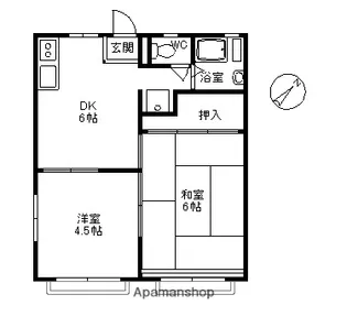 サニー元町Ⅰ【2階】の間取り