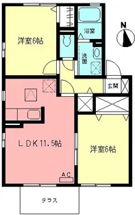 ドエル・HIRO【1階】の間取り