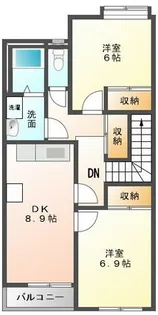 サンタプレイス【202号室】の間取り