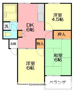 アメニティ西湘B棟【301号室】の間取り