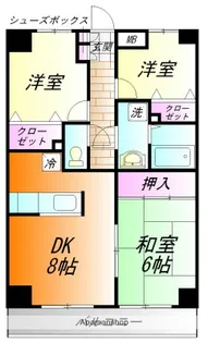 セジュールコート【5階】の間取り