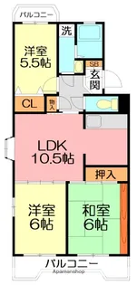 サンハイム神谷【3階】の間取り