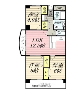 泰山ハイツ【2階】の間取り