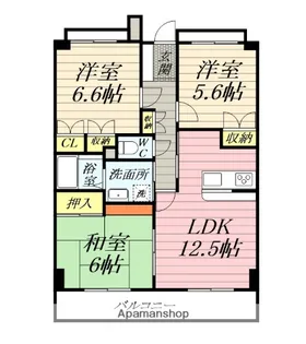 グランドールOKABE【4階】の間取り