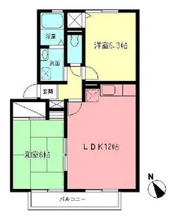 ビューバレー湘南【202号室】の間取り