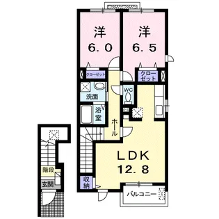 ワン グレイン.K.S.【2階】の間取り