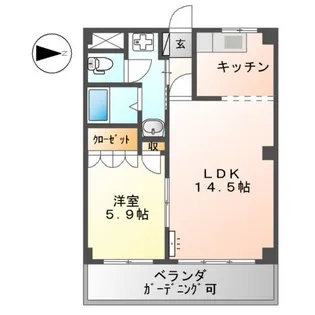 エクレセンスミナミ【2階】の間取り