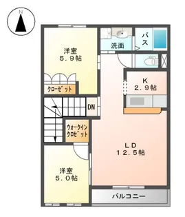 ヴィーブル和光【00203号室】の間取り