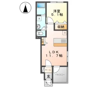 ホームグロー【1階】の間取り