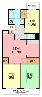 マリナスパジオ【1階】の間取り