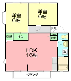 サンビレッジ大磯E【1階】の間取り