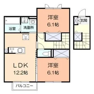 スプリーム西湘【2階】の間取り