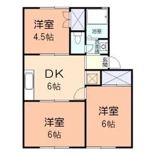 パインツリーⅠ【102号室】の間取り