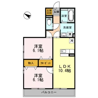 エスポワール開成【2階】の間取り