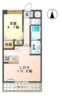 ツヴェルフ湘南【1階】の間取り