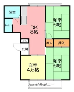 プレシードハイツ【2階】の間取り
