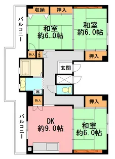 ビレッジハウス下島2号棟【4階】の間取り