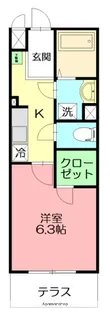 カレッジヒルズ【1階】の間取り