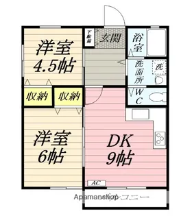 ピソ・ノーザンライト徳延【1階】の間取り