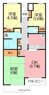 藤和平塚代官町コープ【4階】の間取り