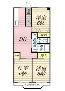 ボヌール秦野Ⅰ【6階】の間取り