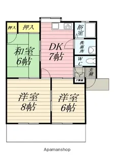 ハイツシャローム【1階】の間取り