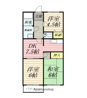 フェリース露木B【2階号室】の間取り