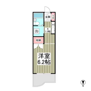パールハイツ東八幡【2階】の間取り