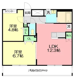 エテルルーチェ【3階】の間取り