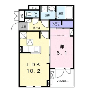ベル アンジュ【1階】の間取り