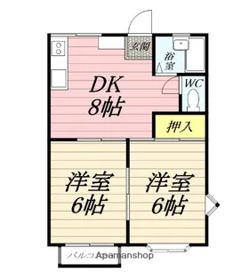 サンビラージュD【2階】の間取り