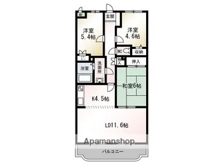 エスト【203号室】の間取り