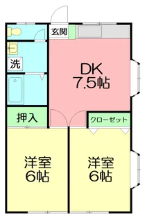シティハイムルナⅡ【101号室】の間取り
