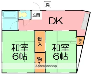 第二浜美荘【2階】の間取り