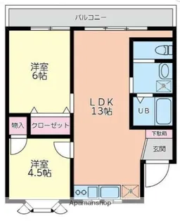 第5落合マンション【4階】の間取り