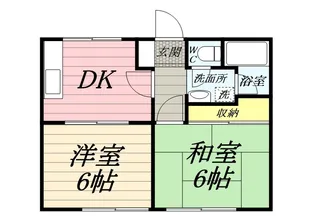 クリアスカイ湘南西富【1階】の間取り