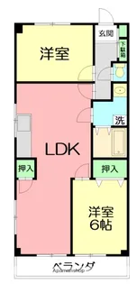 ヒルトップカスガ【1階】の間取り