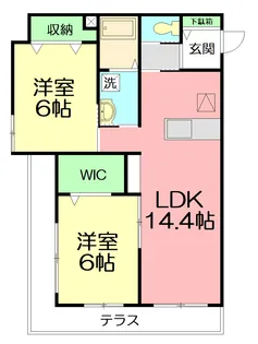 ソレイユメゾン【107号室】の間取り