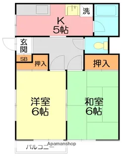 ハイツ松本【2階】の間取り